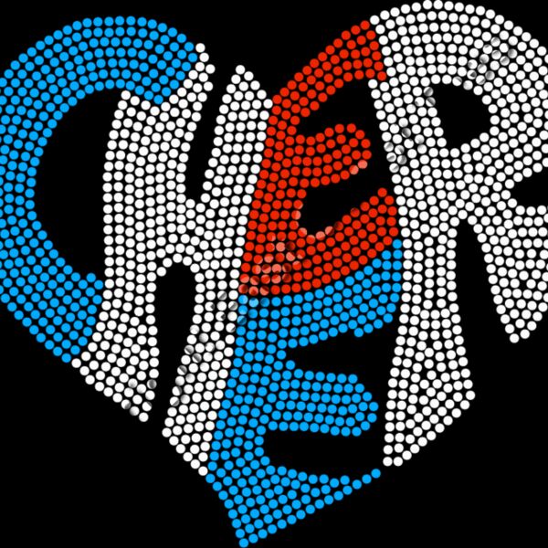 Cheer Heart Rhinstone Bling 1 Thumbnail